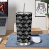 Fish Skeleton Print Pattern Tumbler-grizzshop