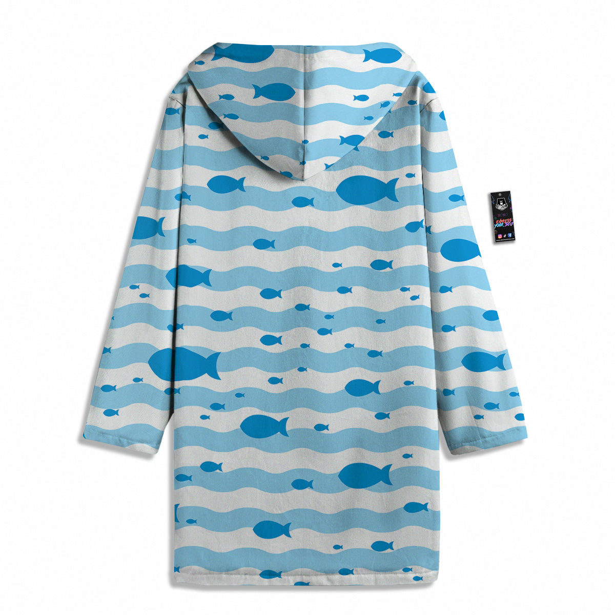 Fish Swimming In Blue Sea Print Pattern Men's Windbreaker Jacket-grizzshop