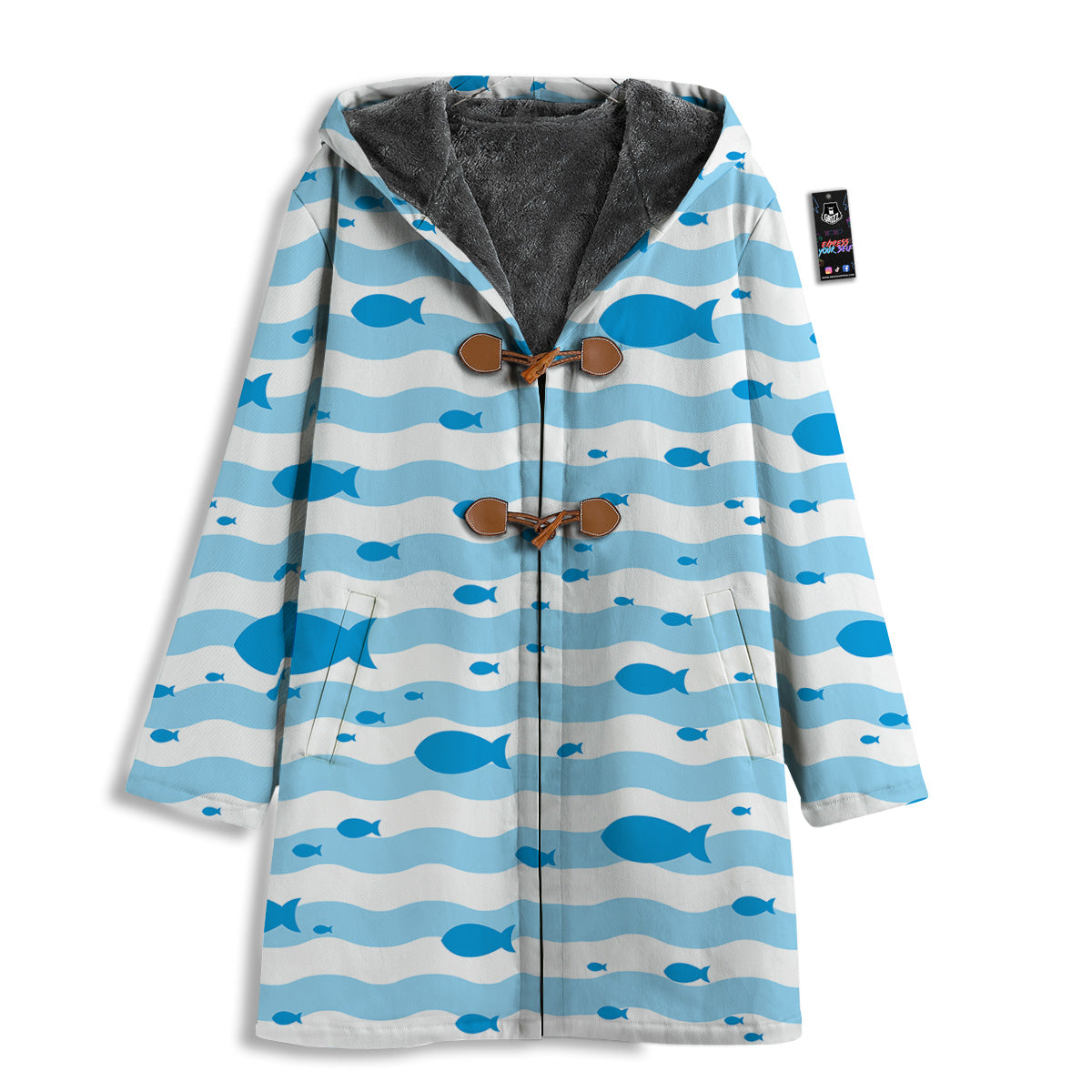 Fish Swimming In Blue Sea Print Pattern Men's Windbreaker Jacket-grizzshop