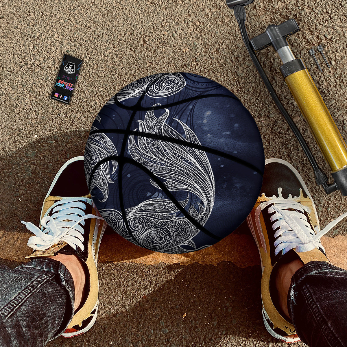 Fish Bohemian Spiritual Print Basketball