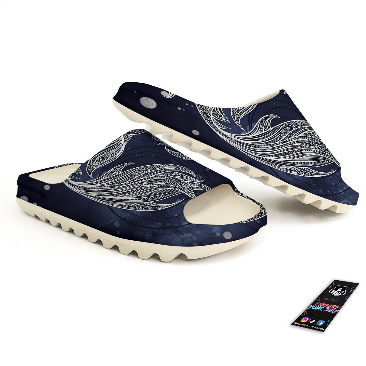 Fish Bohemian Spiritual Print Sandals-grizzshop