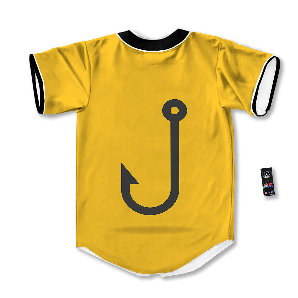 Fishing Hooks Print Baseball Jersey-grizzshop