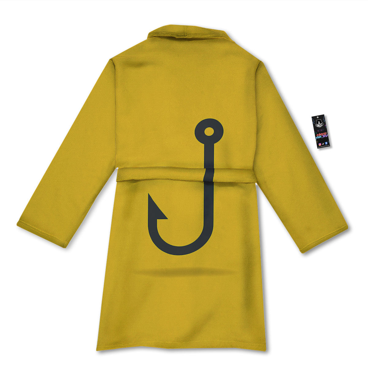 Fishing Hooks Print Bathrobe-grizzshop