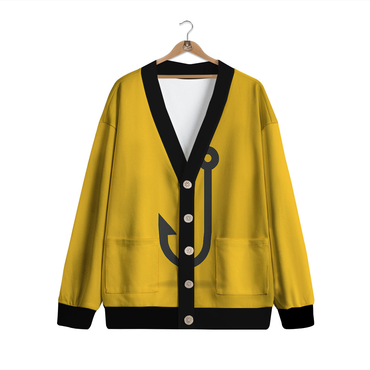 Fishing Hooks Print Cardigan-grizzshop