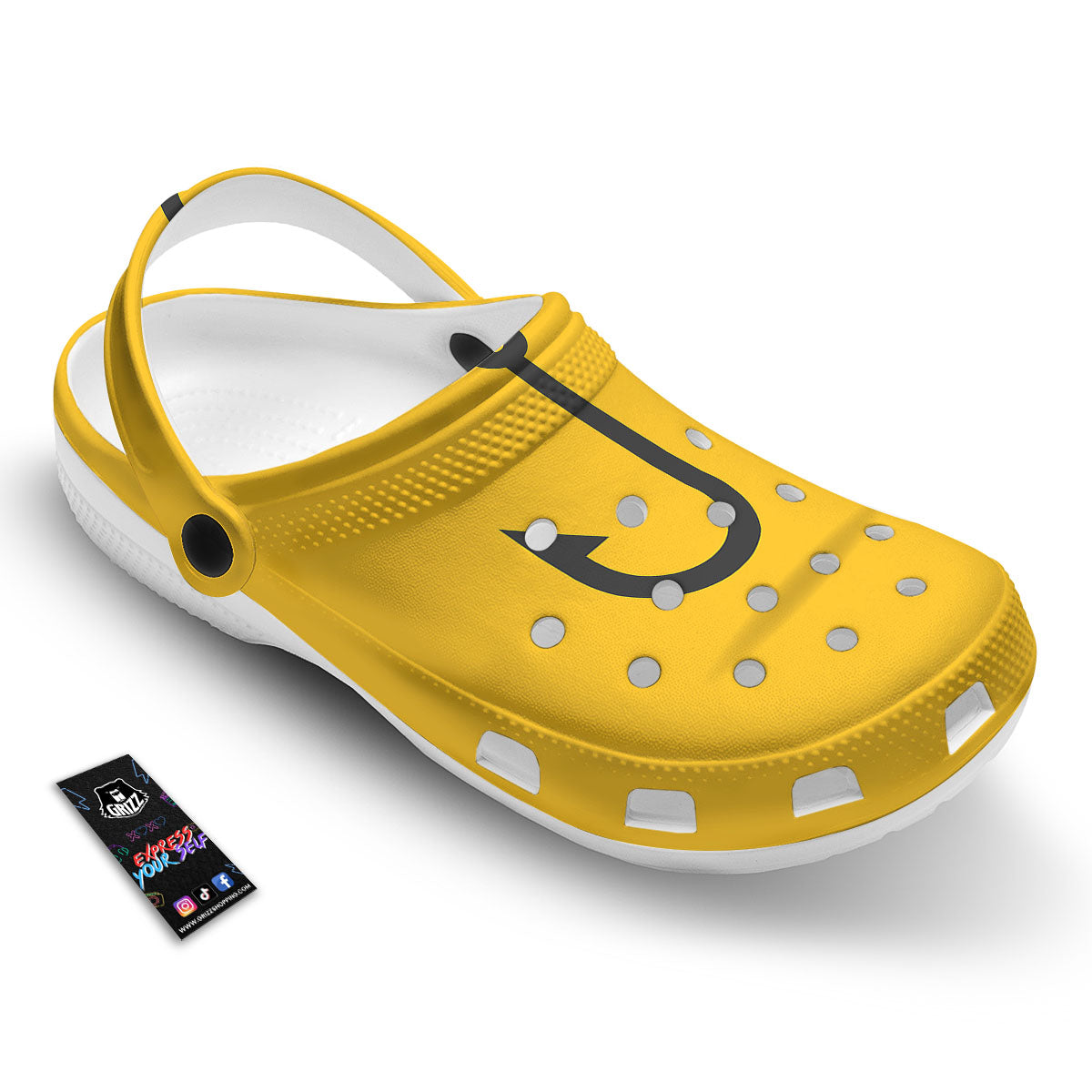 Fishing Hooks Print Clog-grizzshop