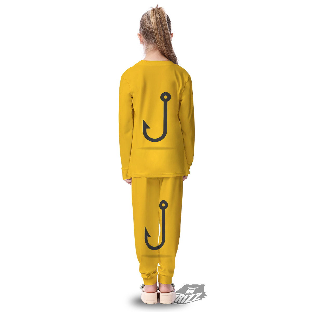 Fishing Hooks Print Kid's Pajamas-grizzshop
