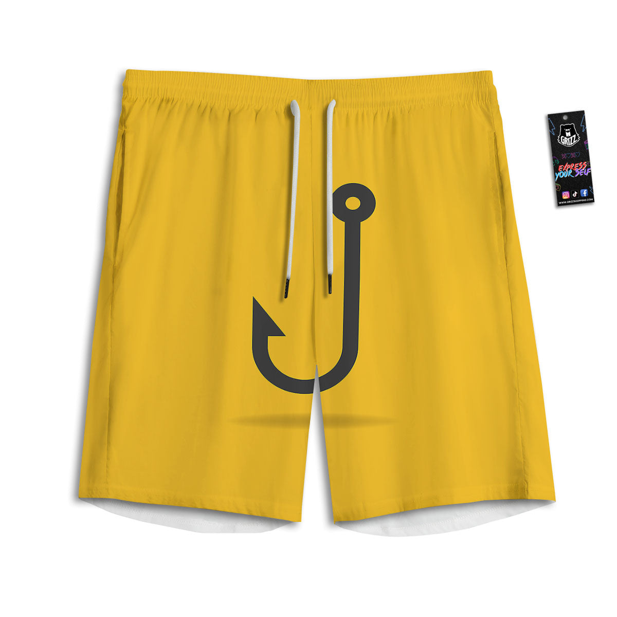 Flower And Parrot Print Pattern Men's Athletic Shorts