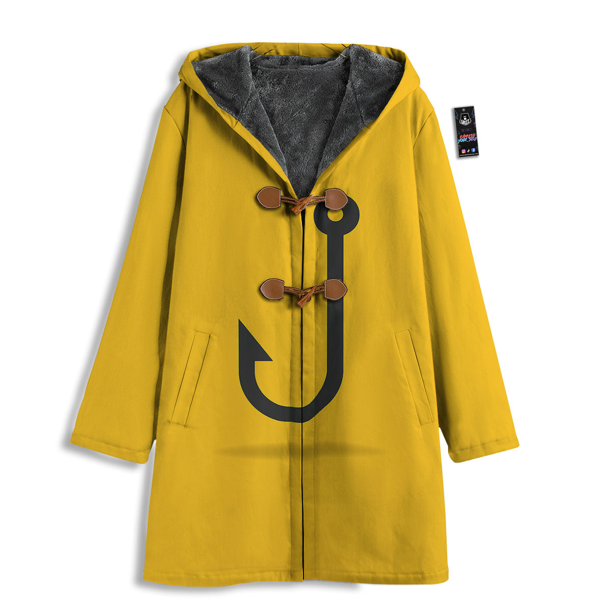 Fishing Hooks Print Men's Windbreaker Jacket-grizzshop