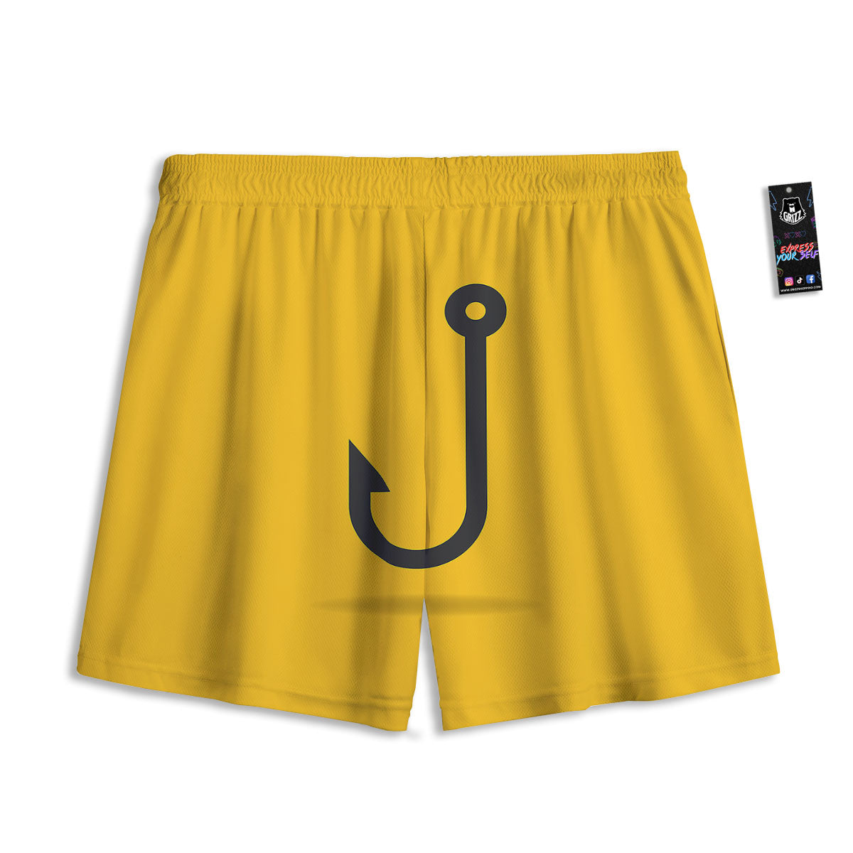 Fishing Hooks Print Mesh Shorts