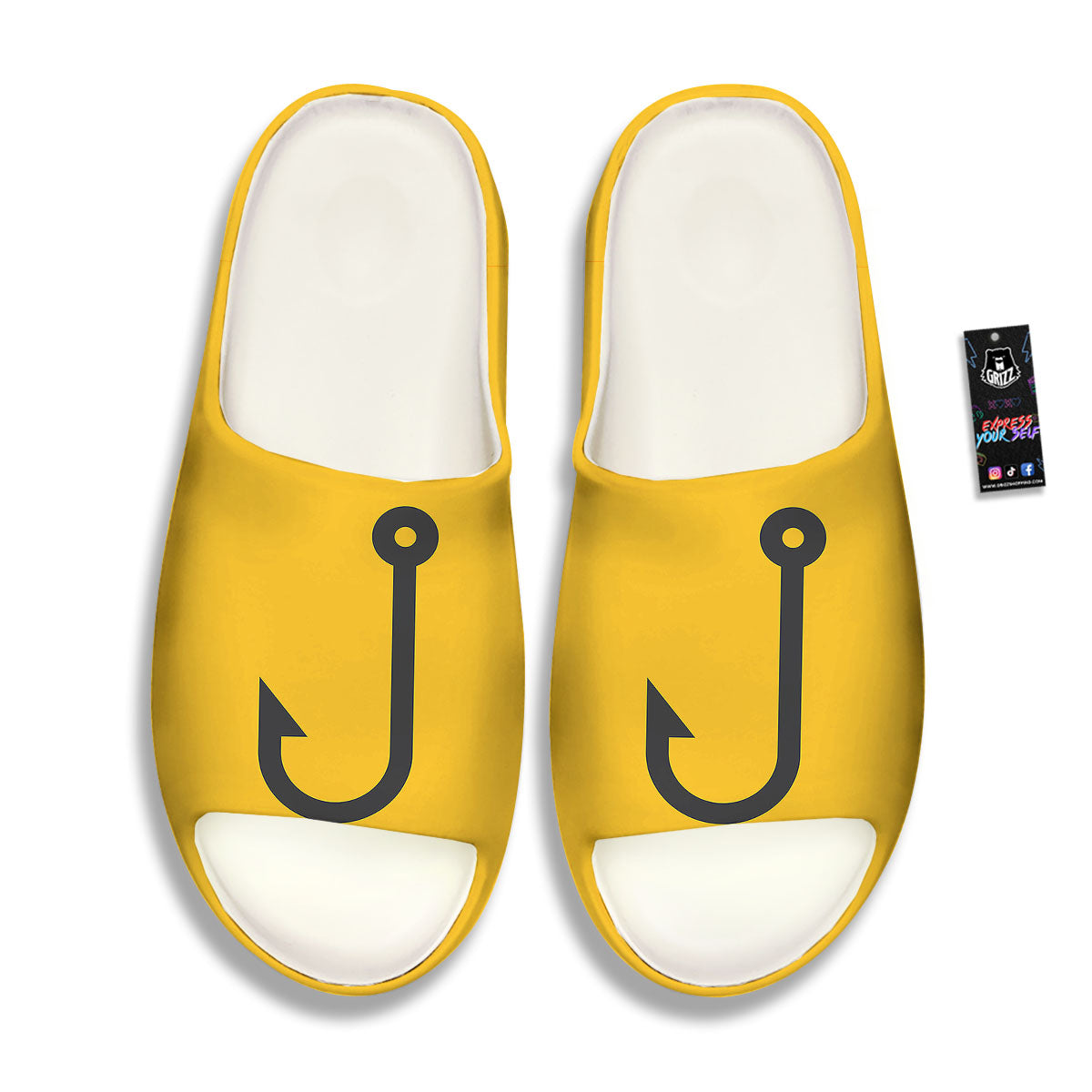 Fishing Hooks Print Sandals-grizzshop