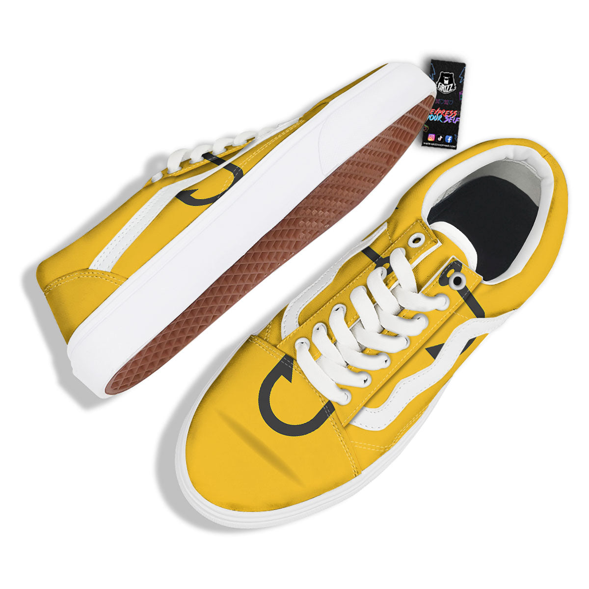 Fishing Hooks Print Skate Shoes-grizzshop
