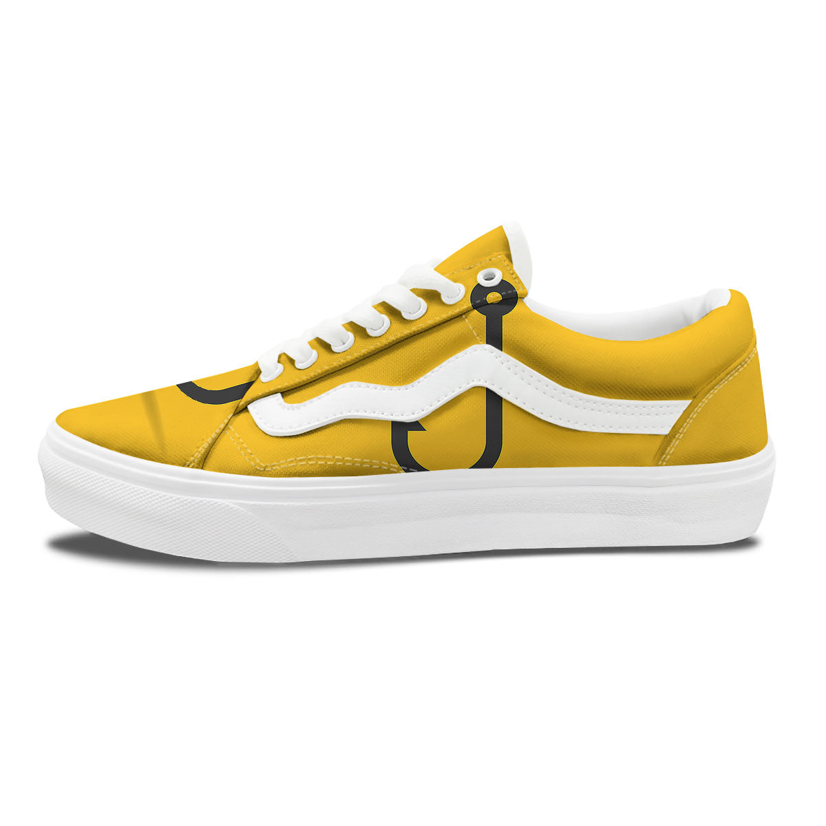 Fishing Hooks Print Skate Shoes-grizzshop