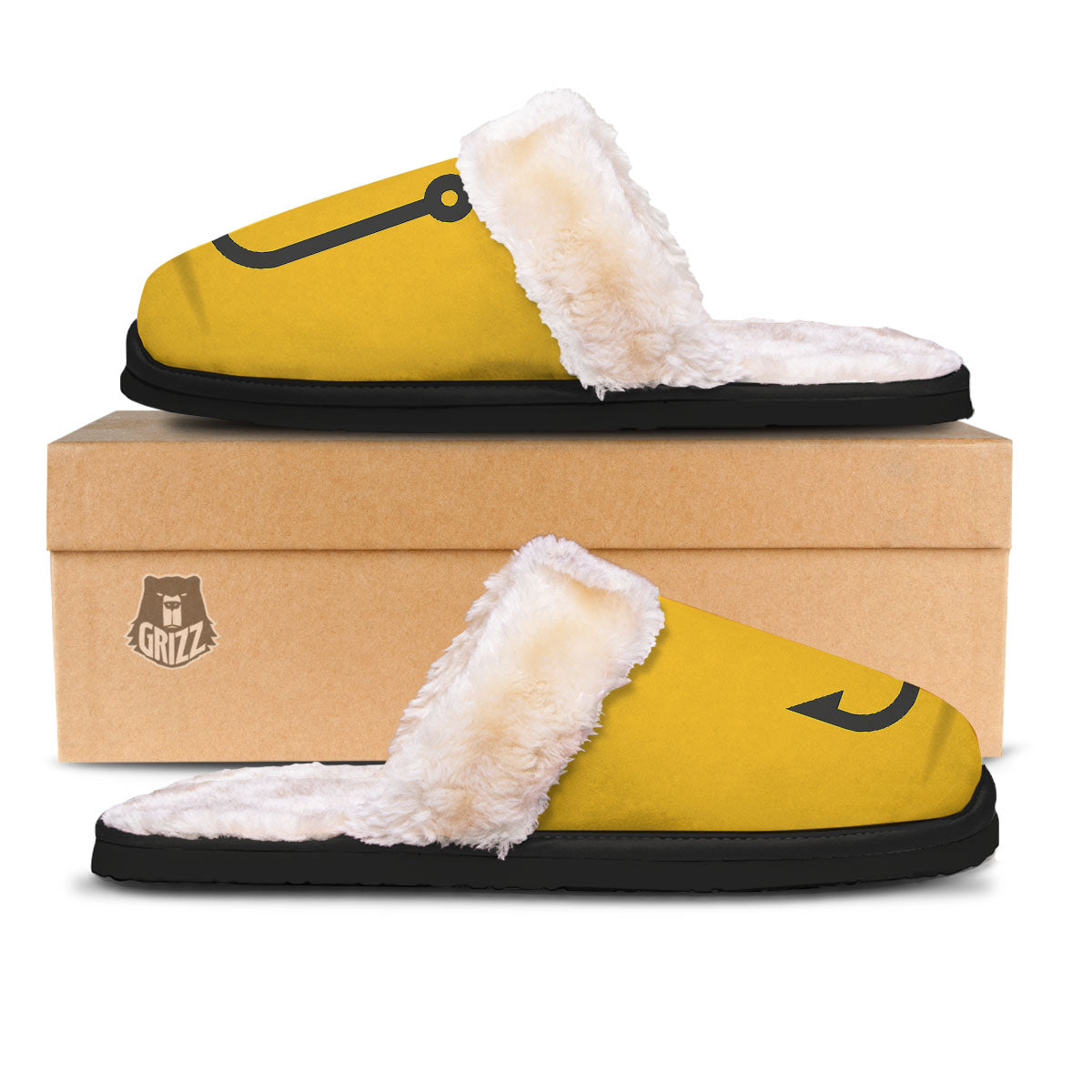 Fishing Hooks Print Slippers-grizzshop