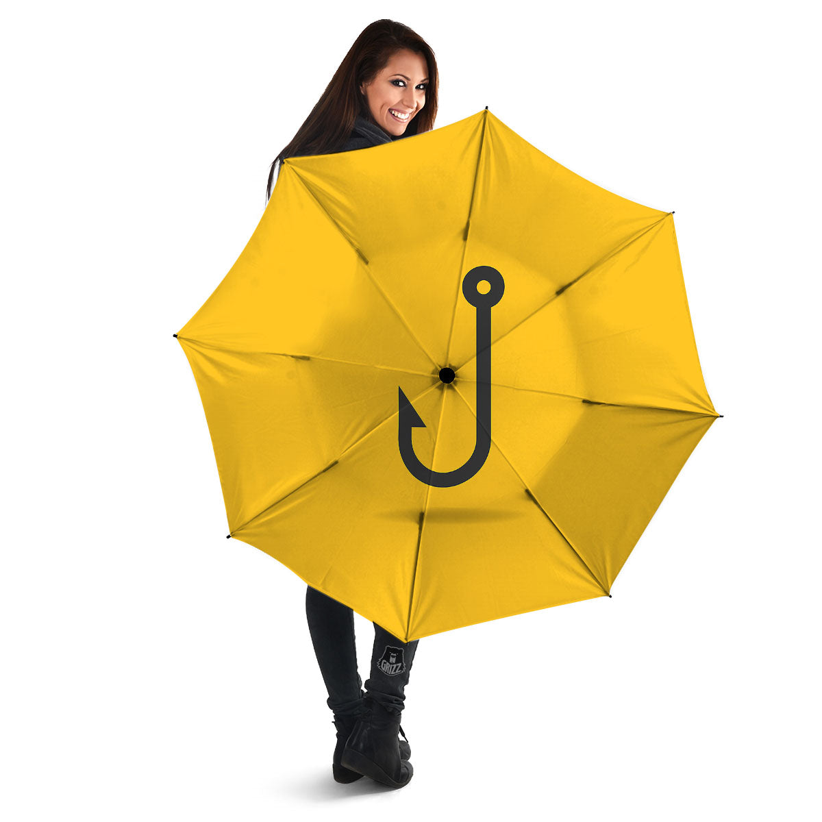 Fishing Hooks Print Umbrella-grizzshop
