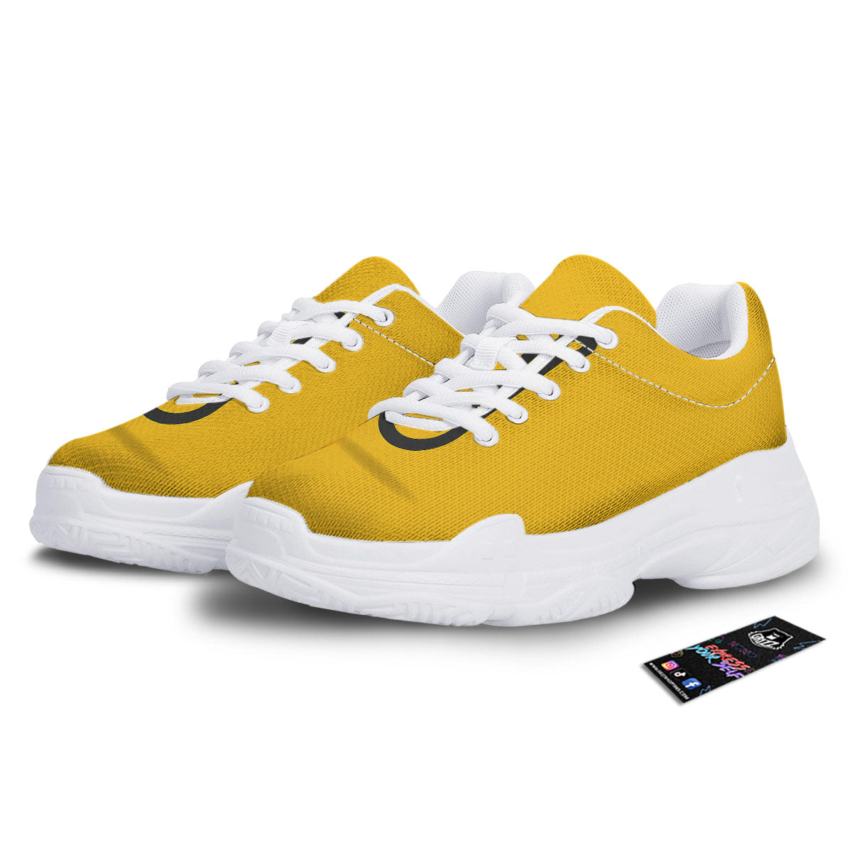 Fishing Hooks Print White Chunky Shoes-grizzshop