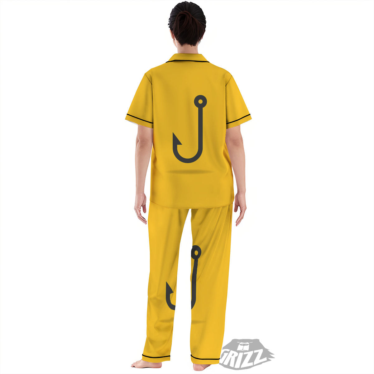 Fishing Hooks Print Women's Pajamas Set-grizzshop