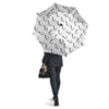 Fishing Hooks White And Black Print Pattern Umbrella-grizzshop