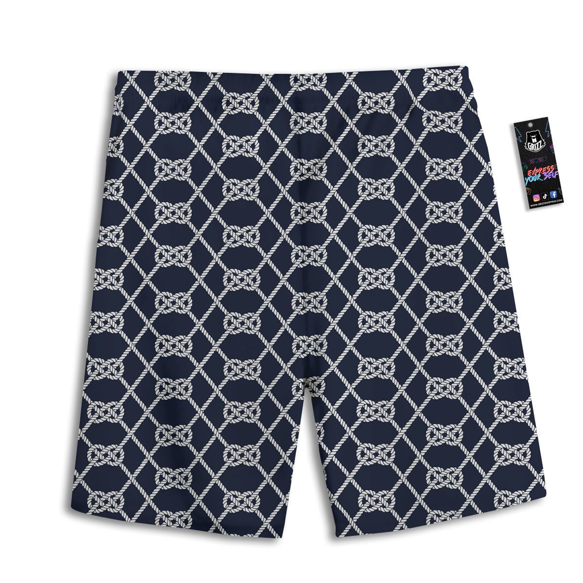 Flower Hawaiian Aloha Print Men's Athletic Shorts