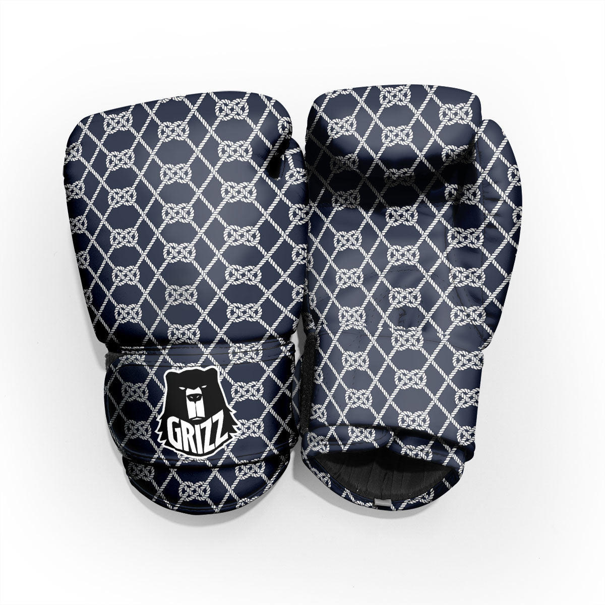 Fishing Knots Rope Print Pattern Pro Boxing Glove