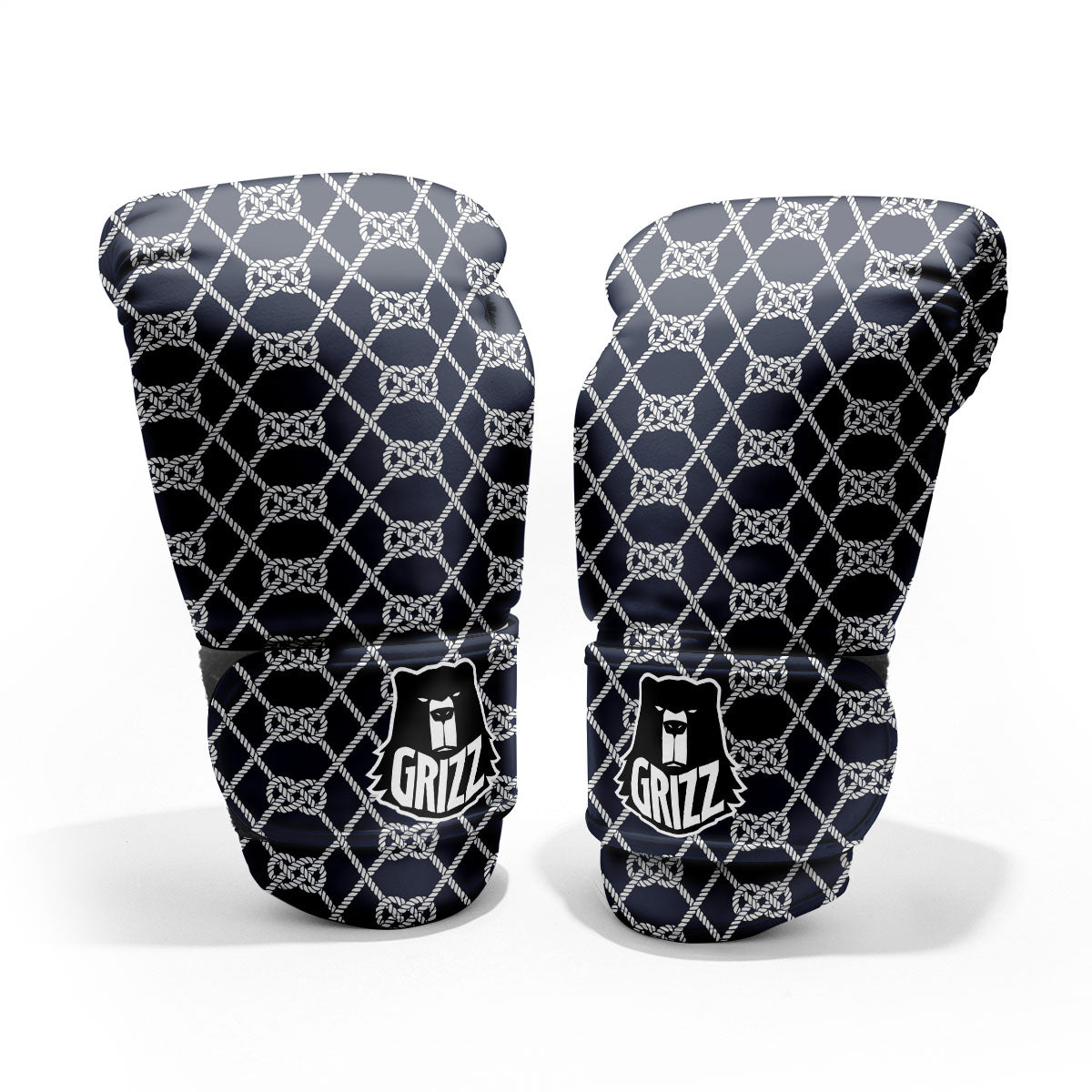 Fishing Knots Rope Print Pattern Pro Boxing Glove
