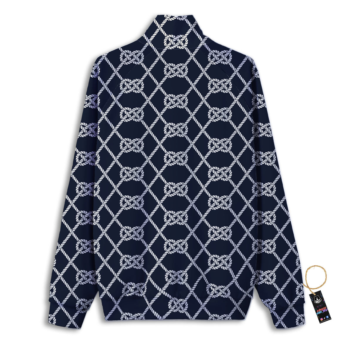 Fishing Knots Rope Print Pattern Track Jacket-grizzshop