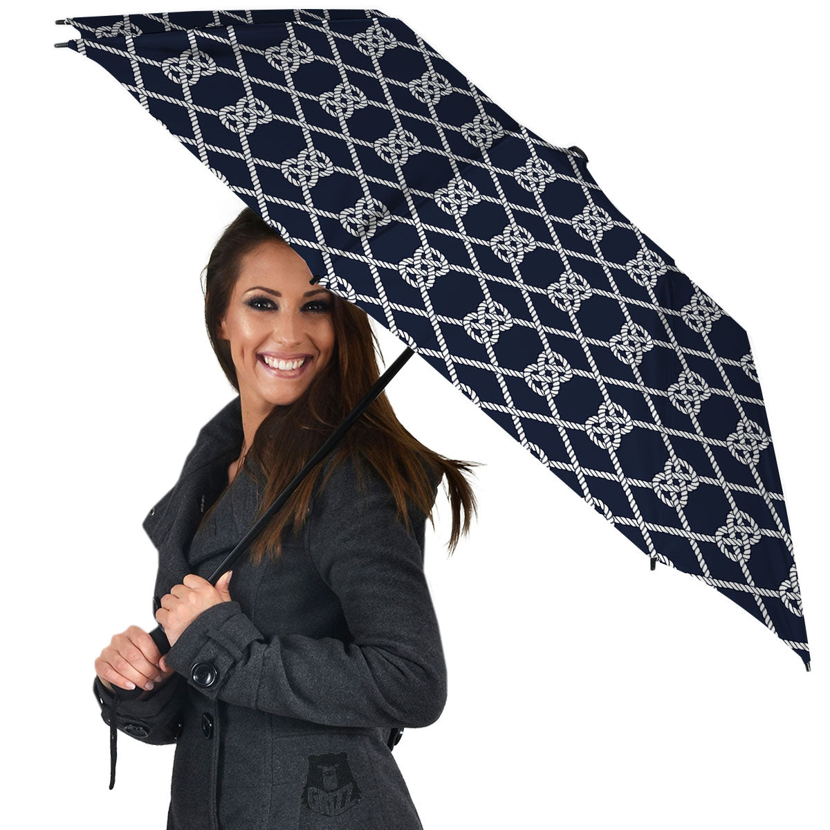 Fishing Knots Rope Print Pattern Umbrella-grizzshop