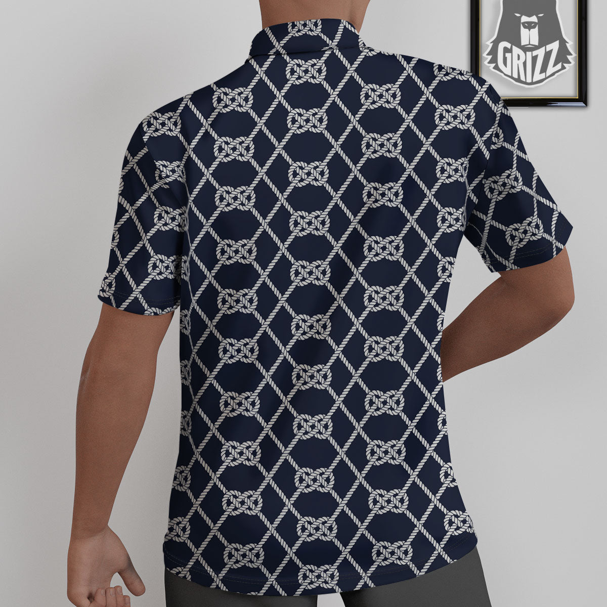 Fishing Knots Rope Print Pattern Untucked Shirts-grizzshop