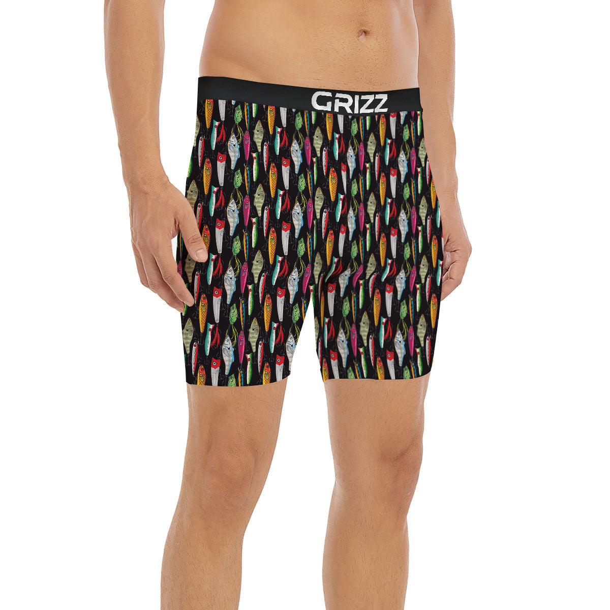 Fishing Print Pattern Boxer Briefs-grizzshop