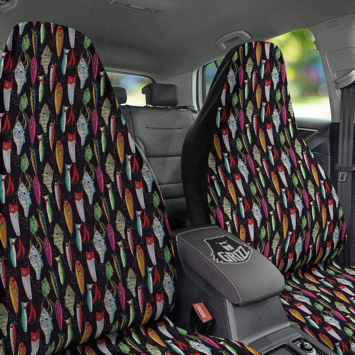 Fishing Print Pattern Car Seat Covers-grizzshop