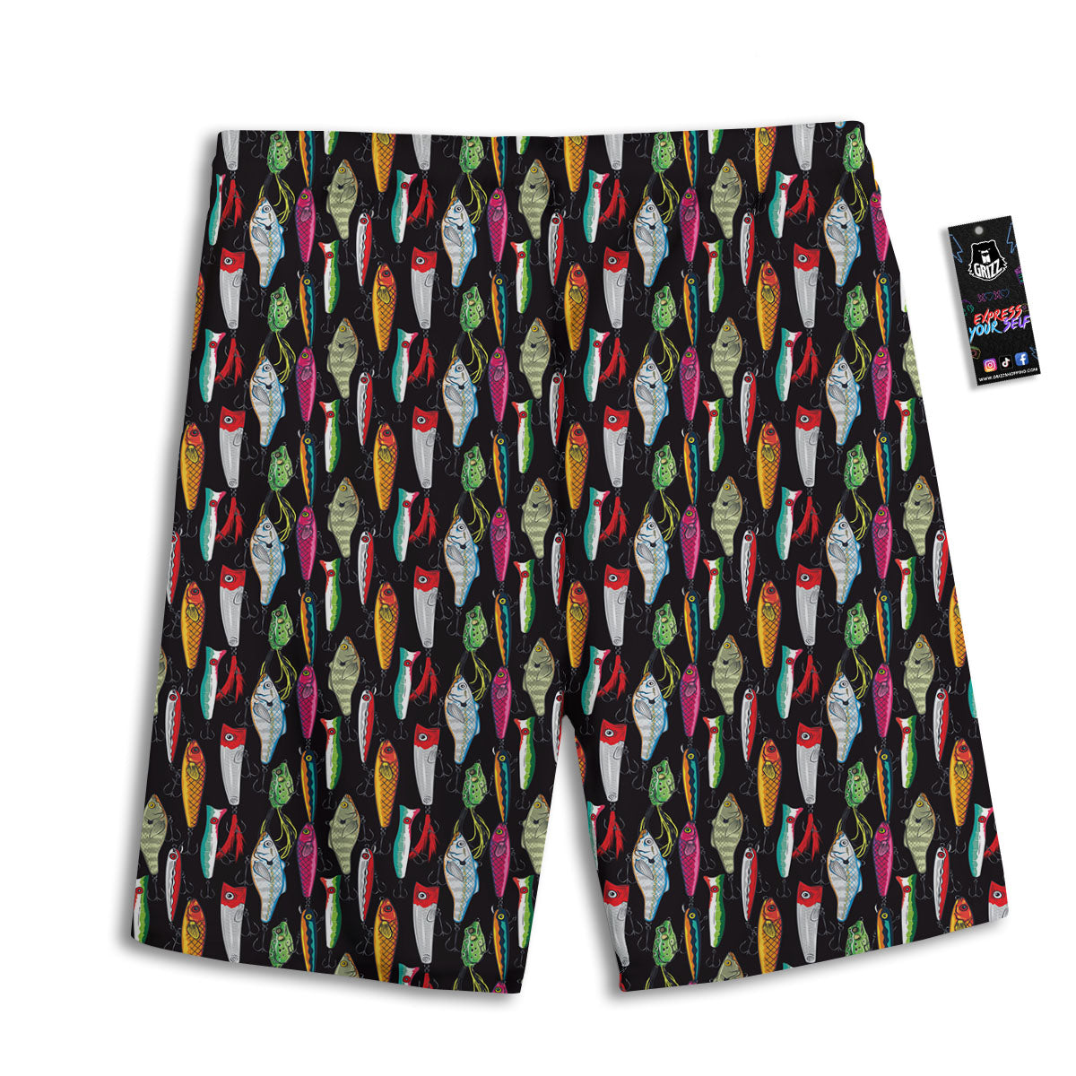 Flower Japanese Print Men's Athletic Shorts