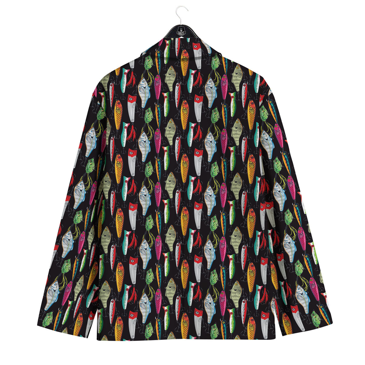 Fishing Print Pattern Men's Sport Coat-grizzshop