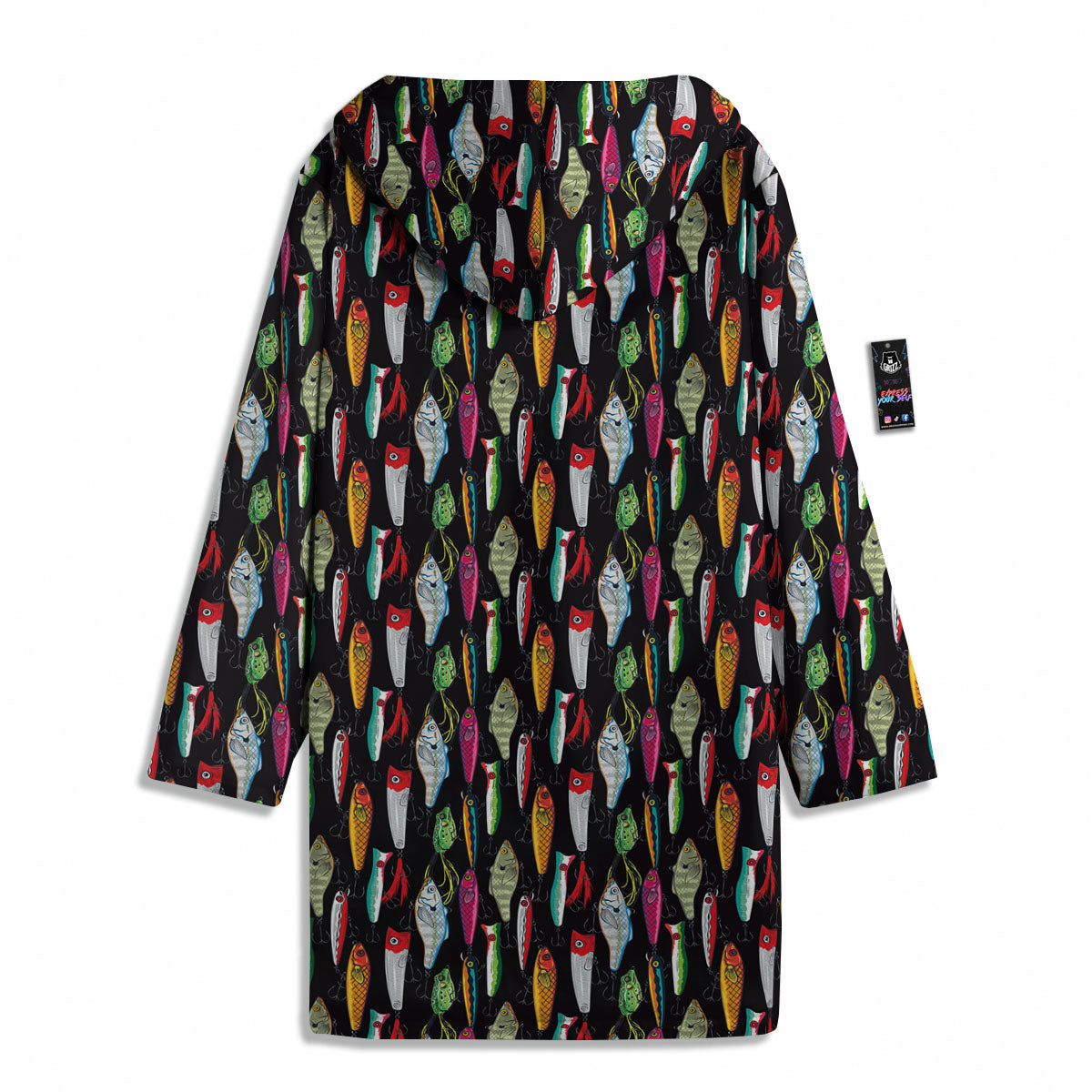 Fishing Print Pattern Men's Windbreaker Jacket-grizzshop