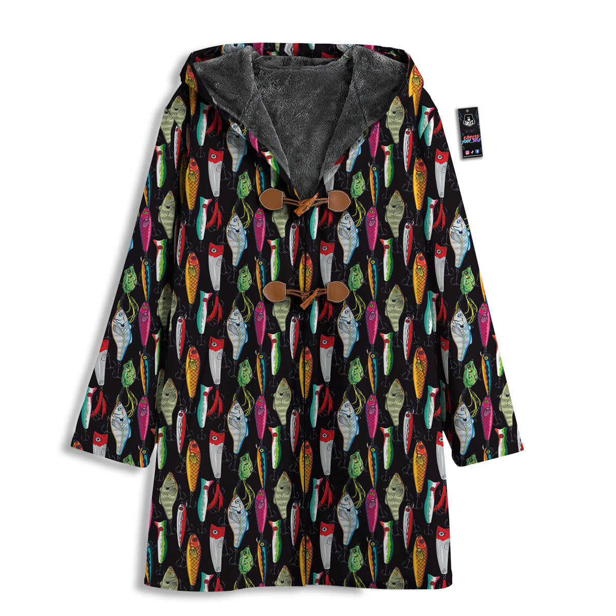 Fishing Print Pattern Men's Windbreaker Jacket-grizzshop