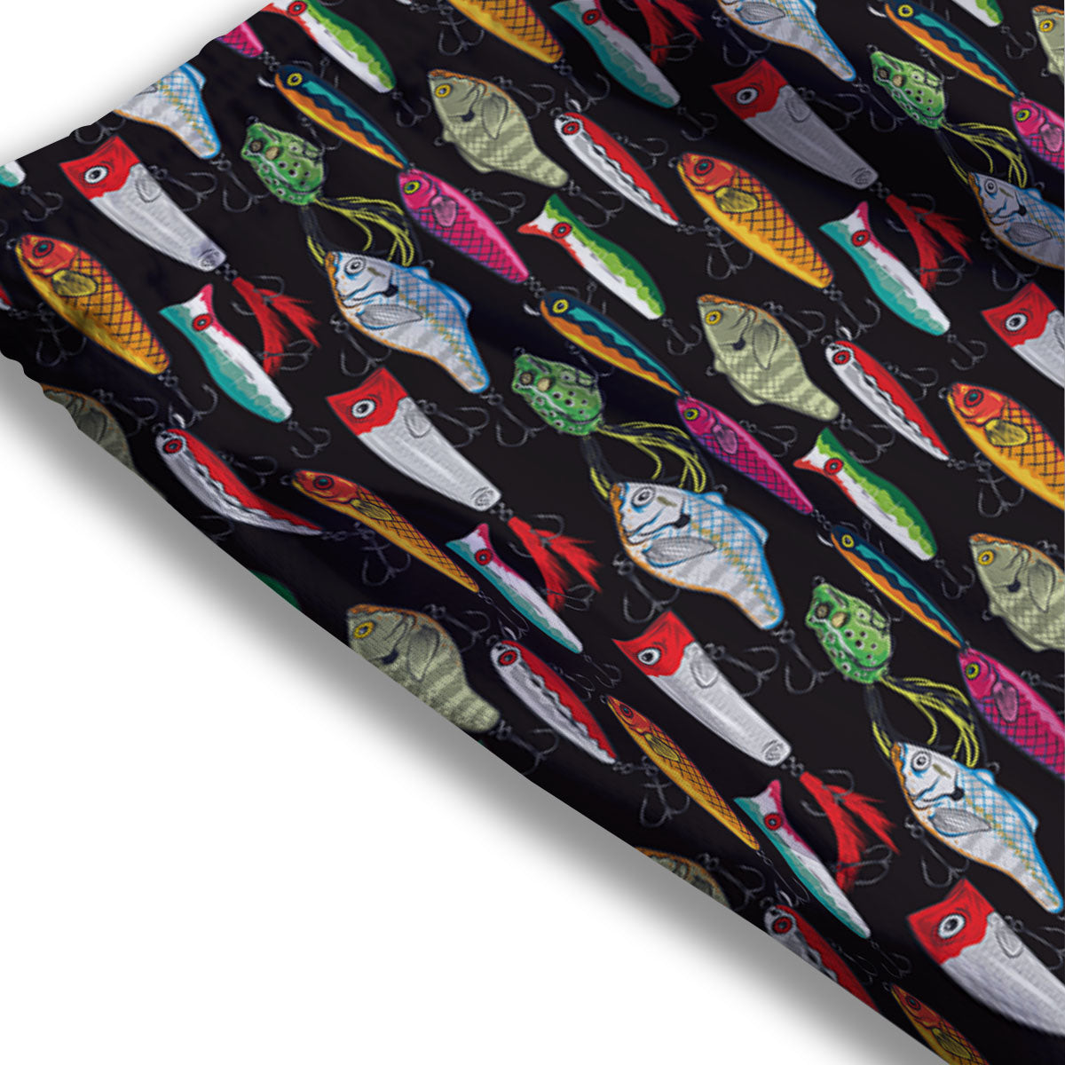 Fishing Print Pattern Mesh Shorts