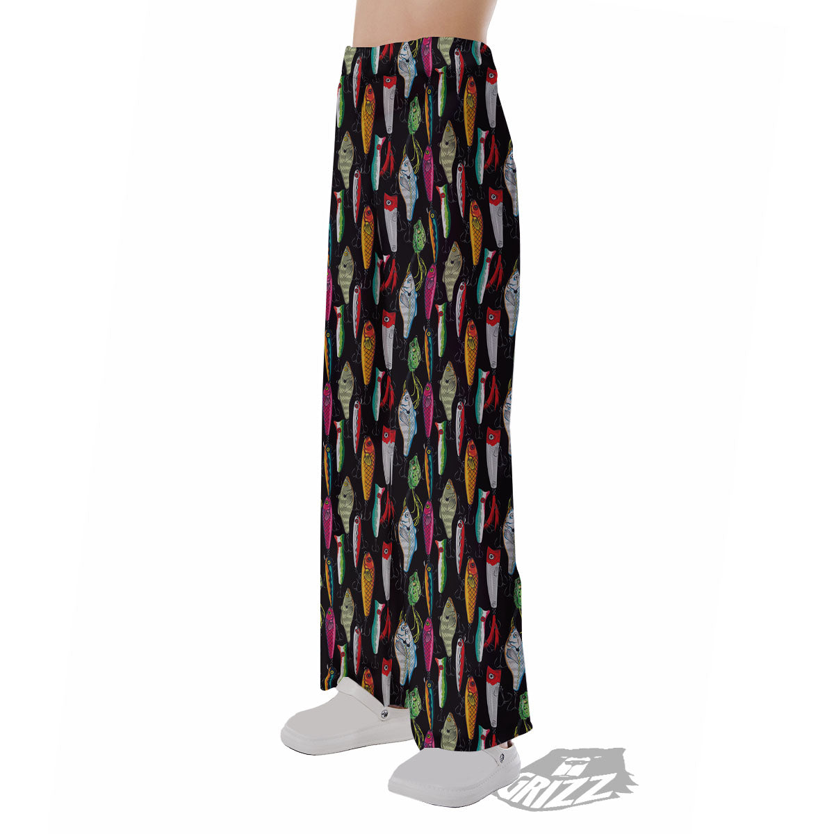 Fishing Print Pattern Pajama Pants-grizzshop