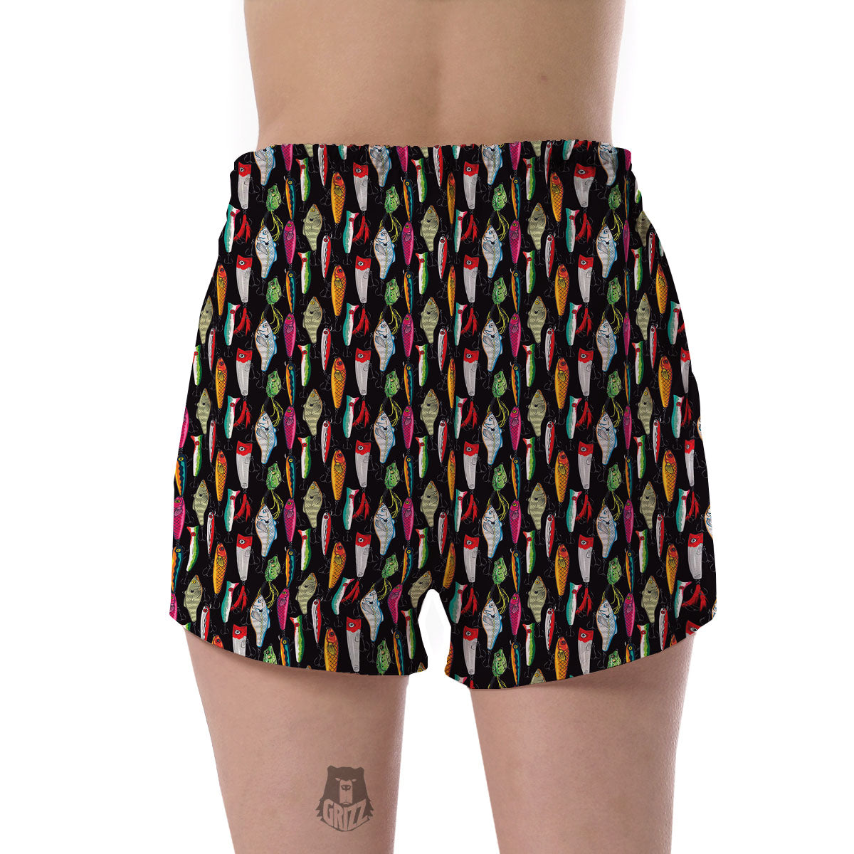 Fishing Print Pattern Women's Shorts-grizzshop