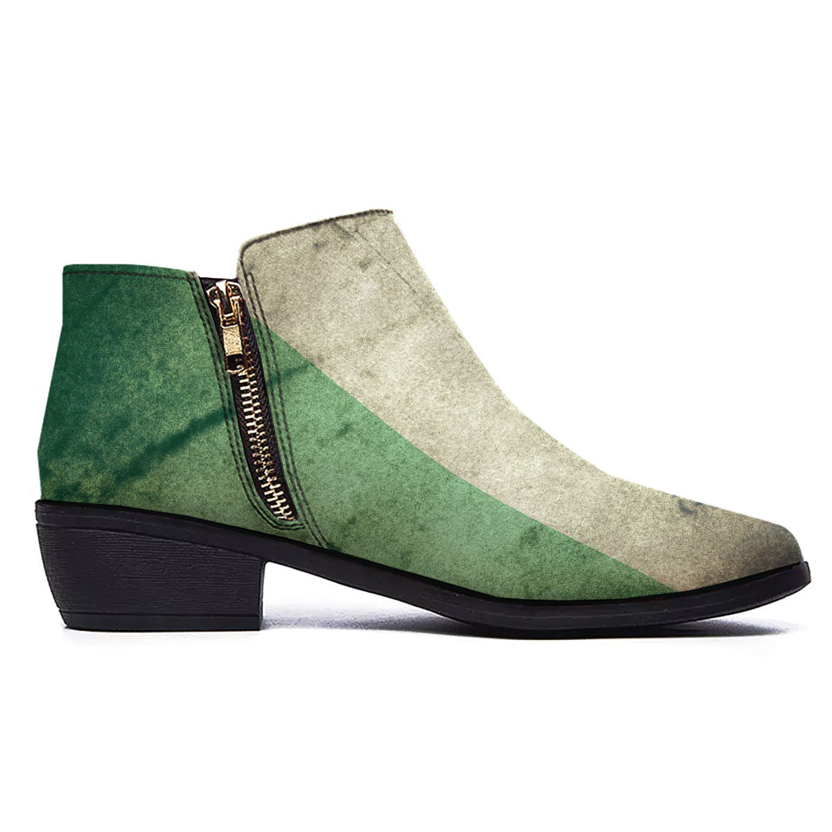Flag Irish Print Ankle Boots-grizzshop