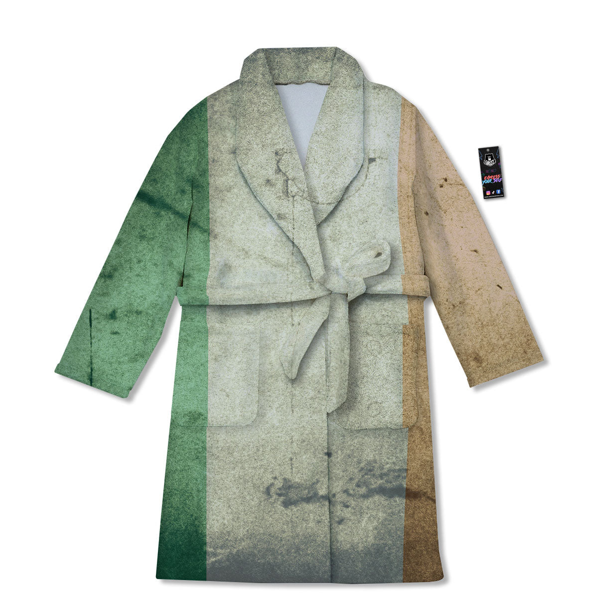 Flag Irish Print Bathrobe-grizzshop