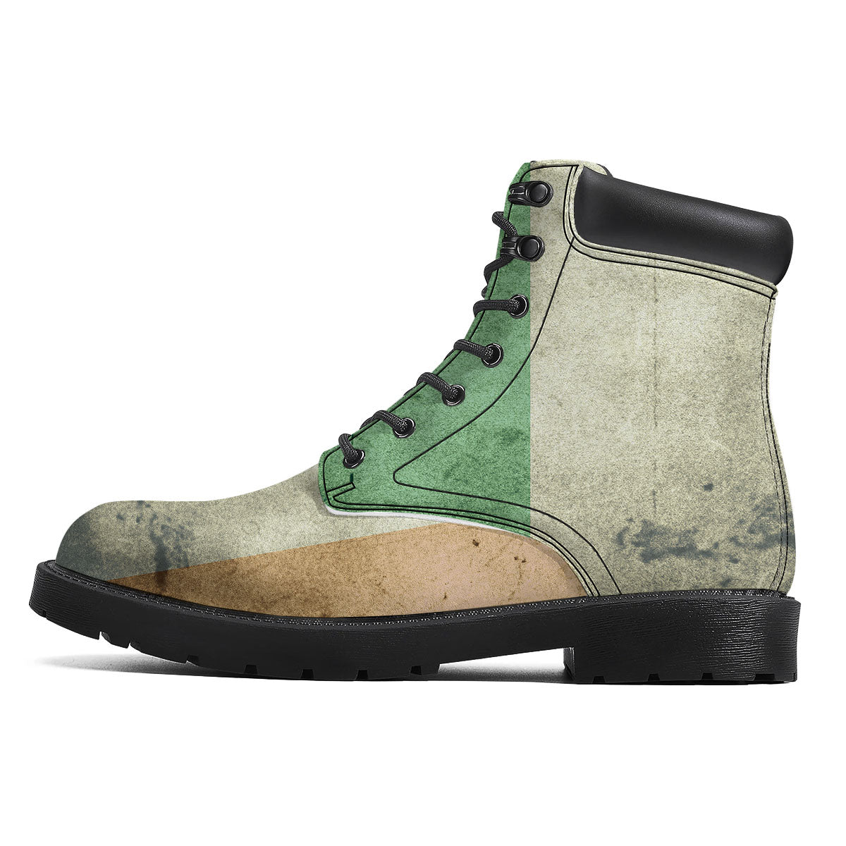 Flag Irish Print Boots-grizzshop