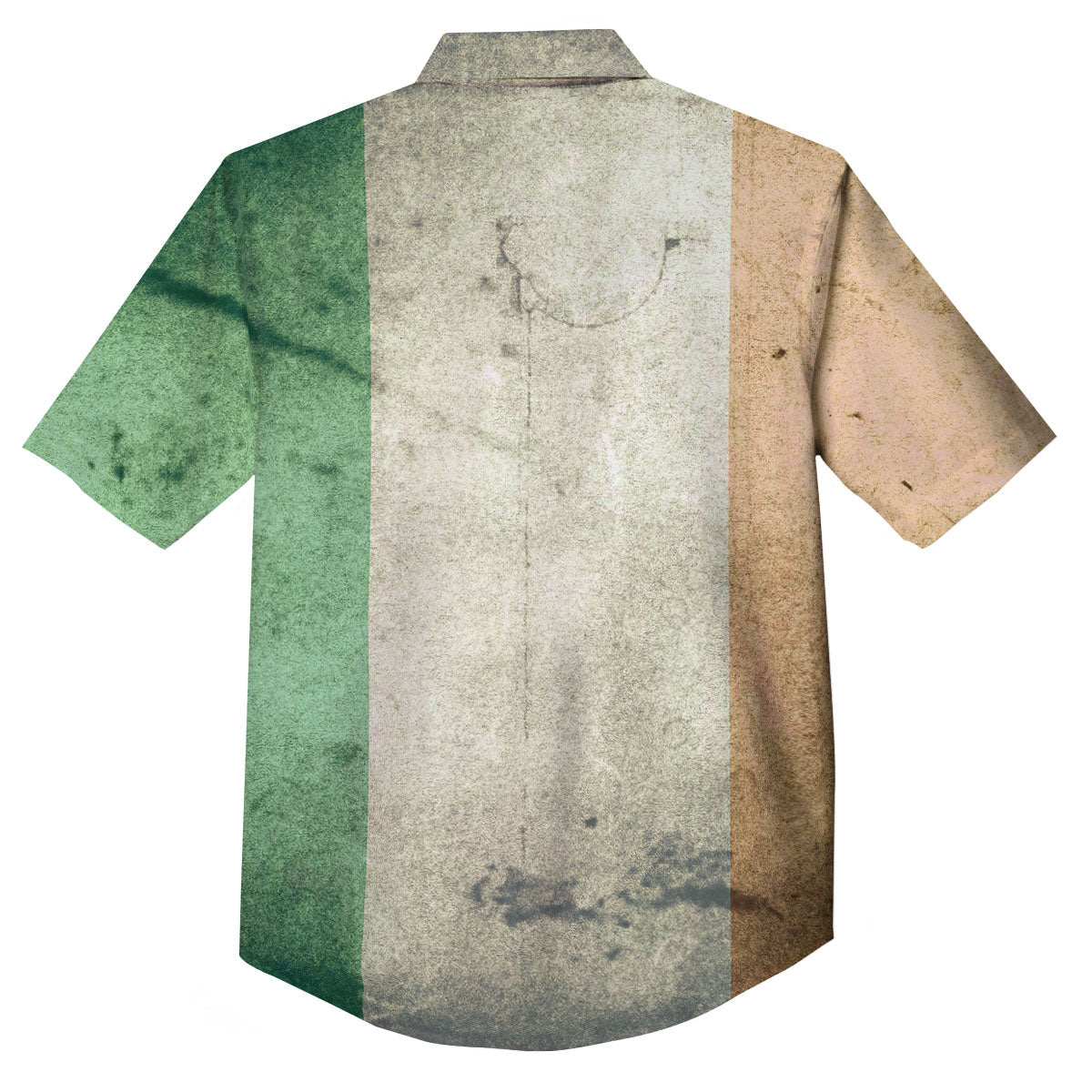 Flag Irish Print Button Up Shirt-grizzshop