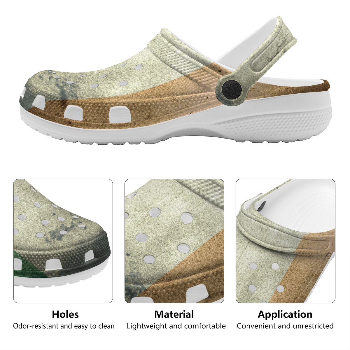 Flag Irish Print Clog-grizzshop