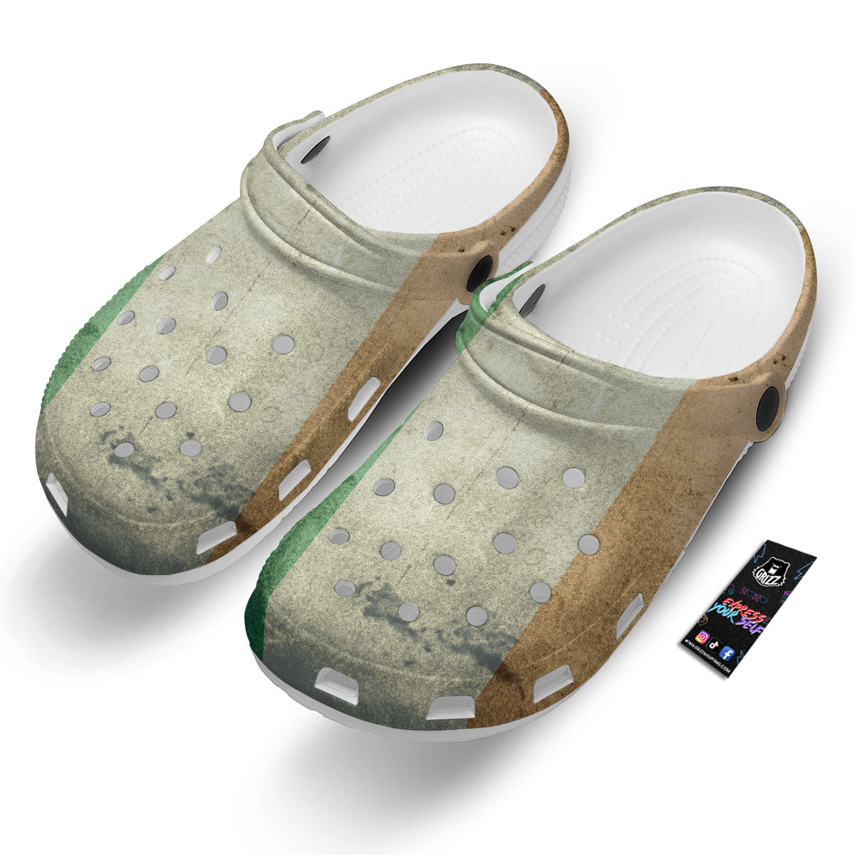 Flag Irish Print Clog-grizzshop