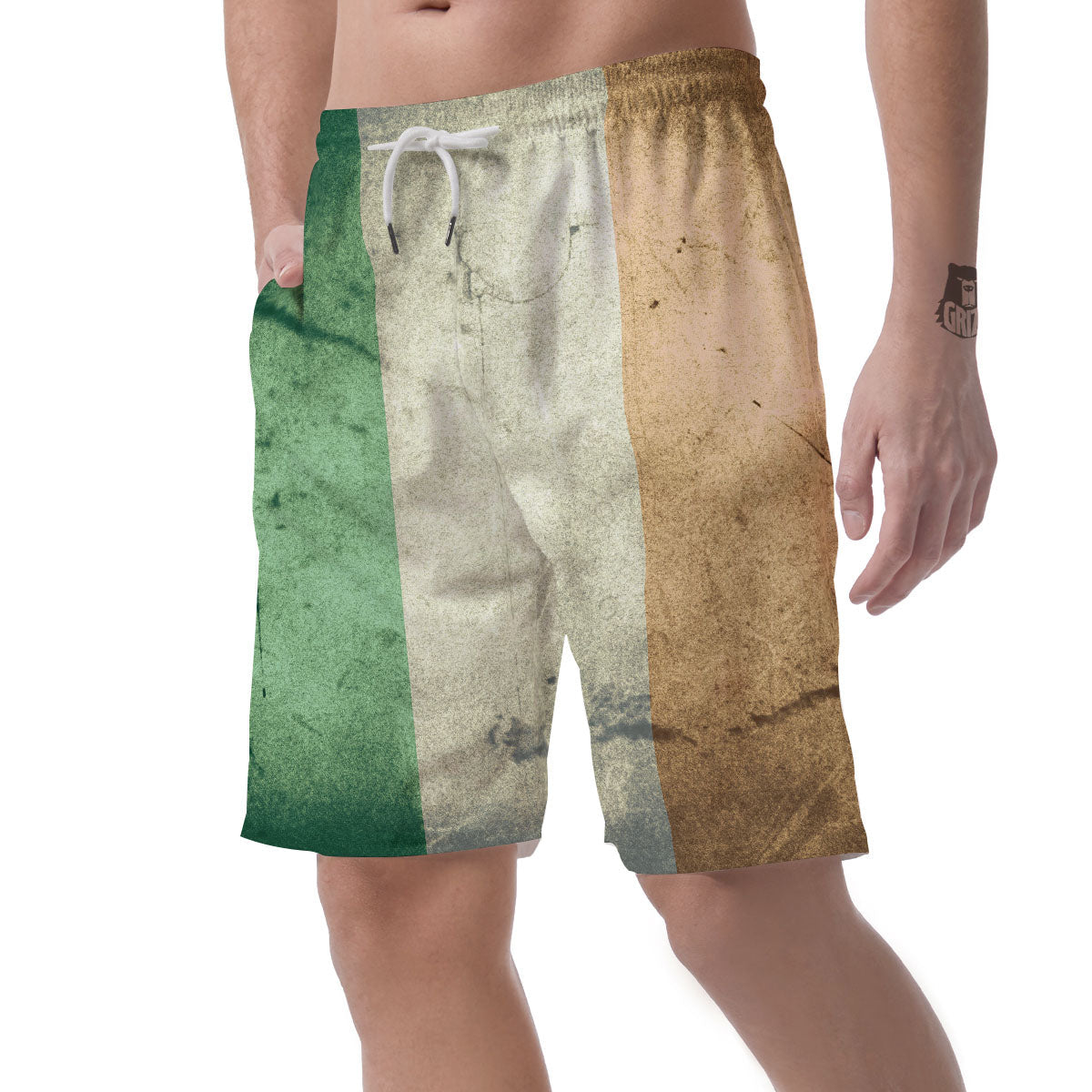 Flag Irish Print Men's Shorts-grizzshop