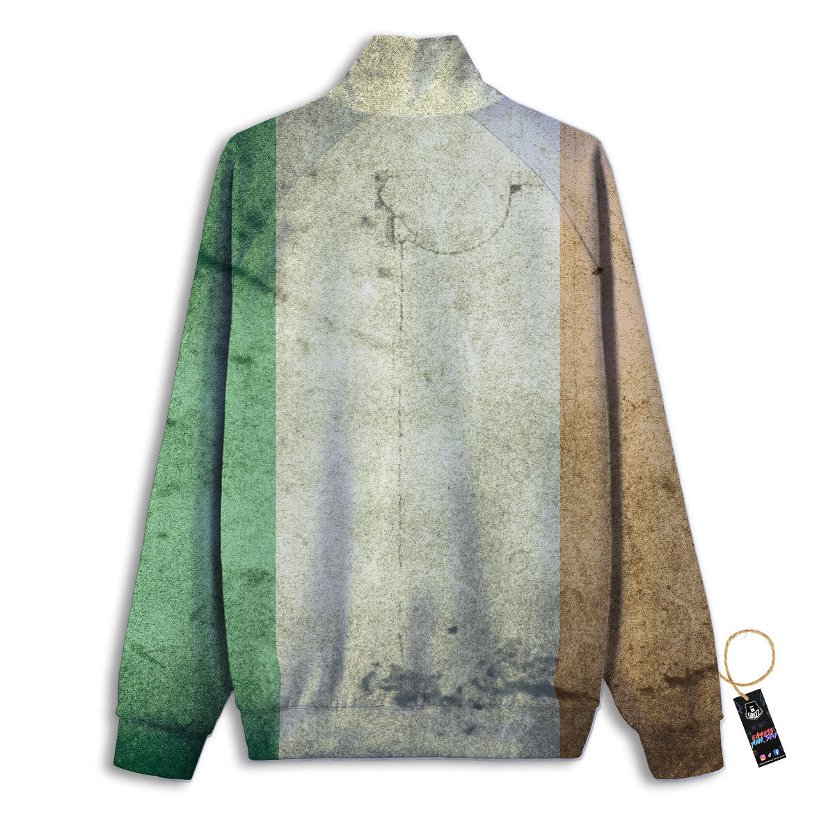 Flag Irish Print Track Jacket-grizzshop