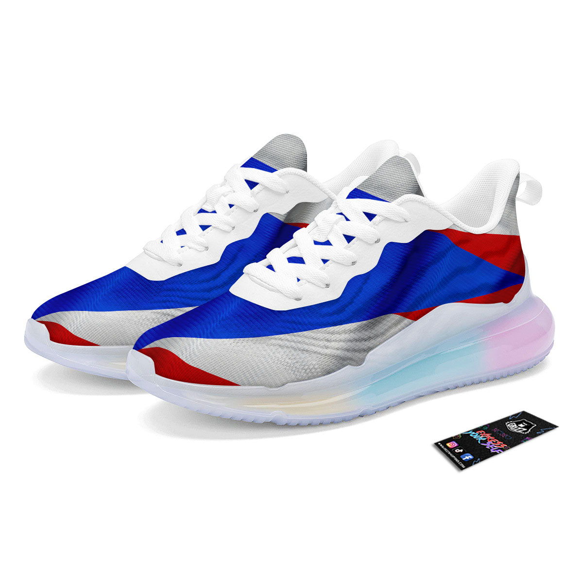 Flag Puerto Rican Print Running Sneakers-grizzshop