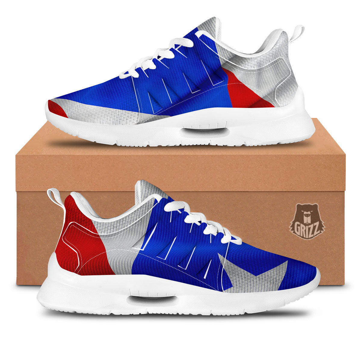 Flag Puerto Rican Print Tennis Shoes-grizzshop