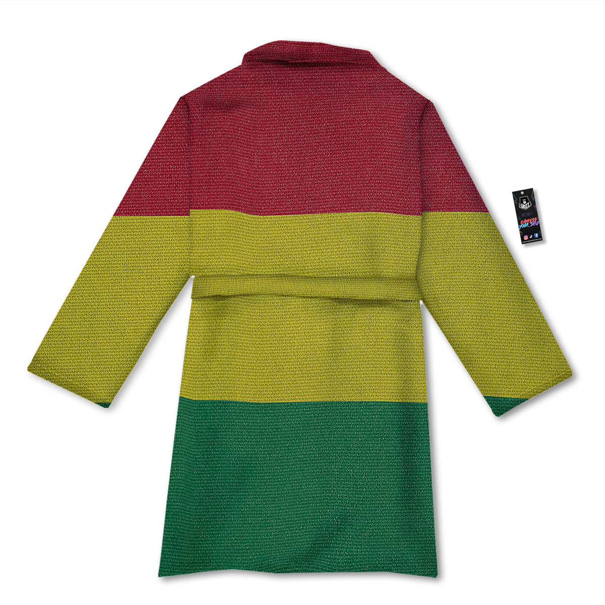 Flag Rasta Print Bathrobe-grizzshop