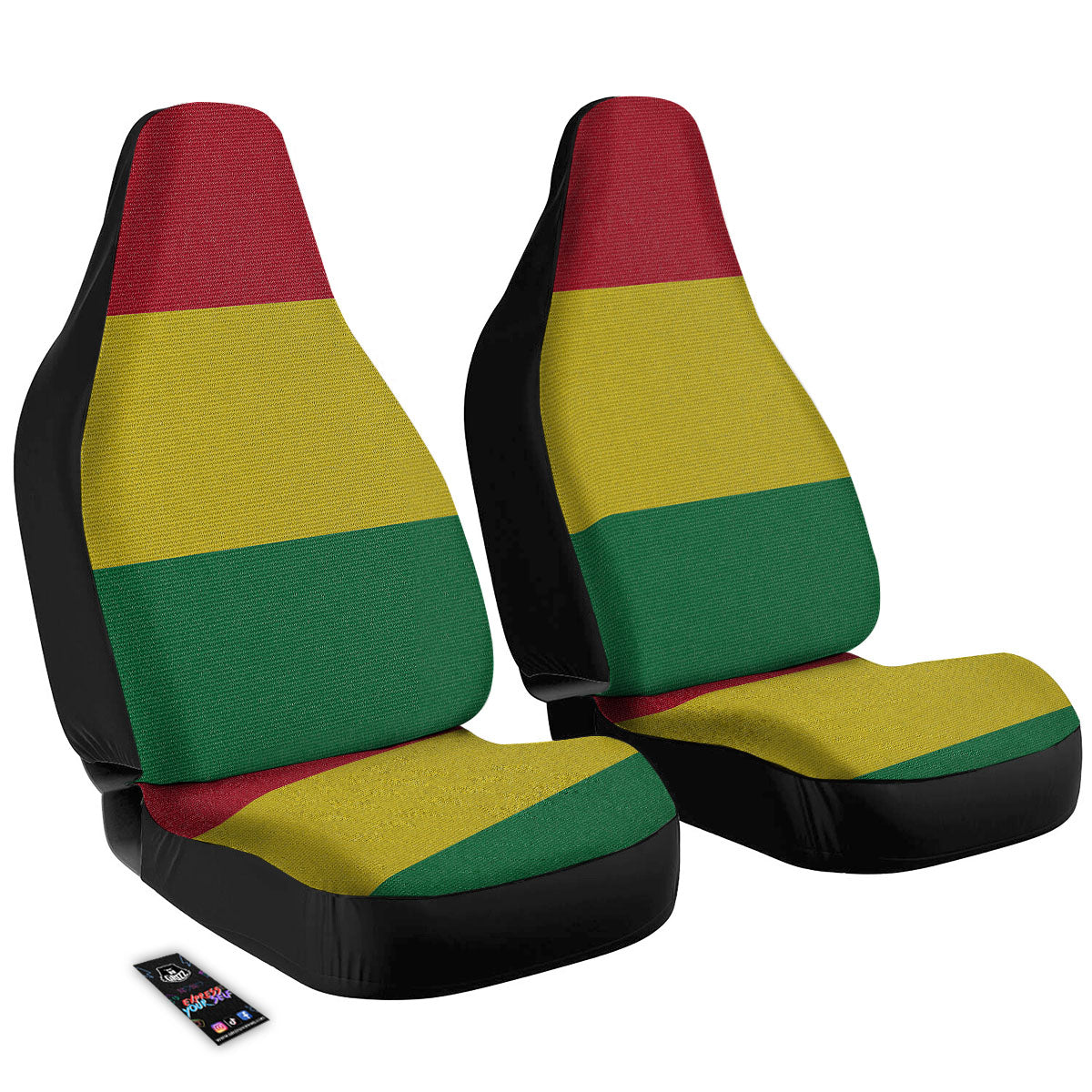Flag Rasta Print Car Seat Covers-grizzshop