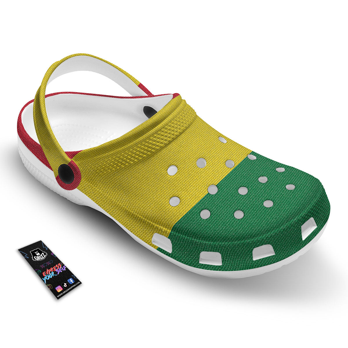 Flag Rasta Print Clog-grizzshop