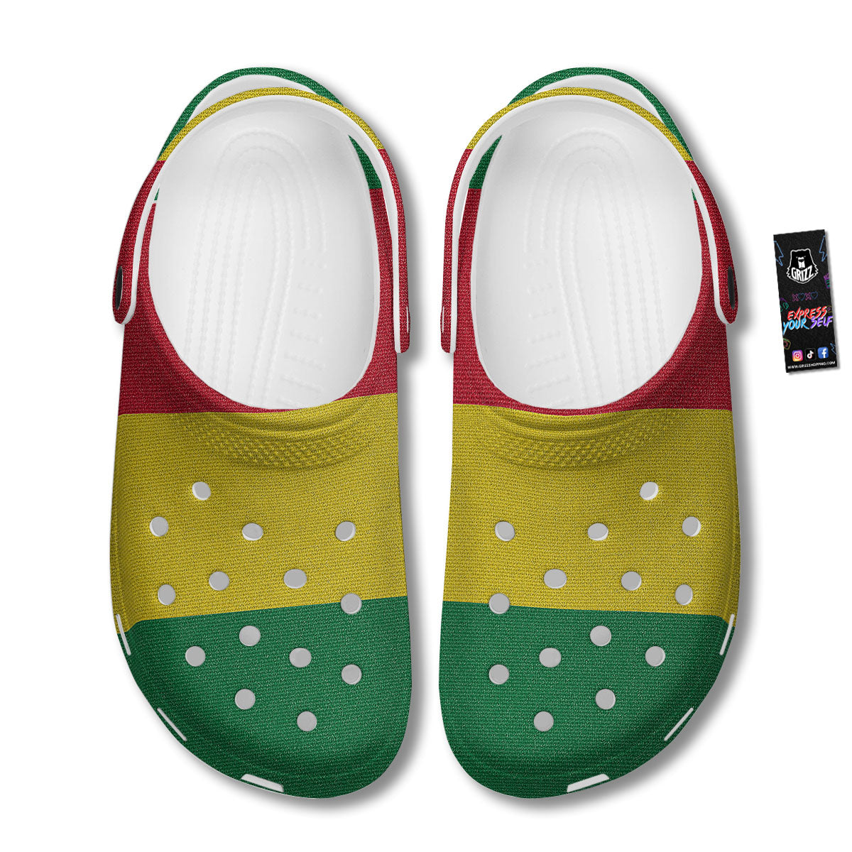 Flag Rasta Print Clog-grizzshop